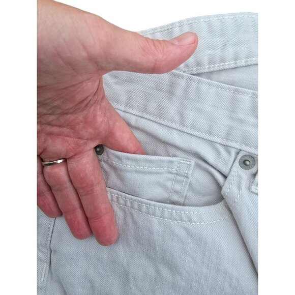 Banana Republic Slim Straight Mens Jeans 32x30  Off White Cotton Blend - Picture 5 of 6